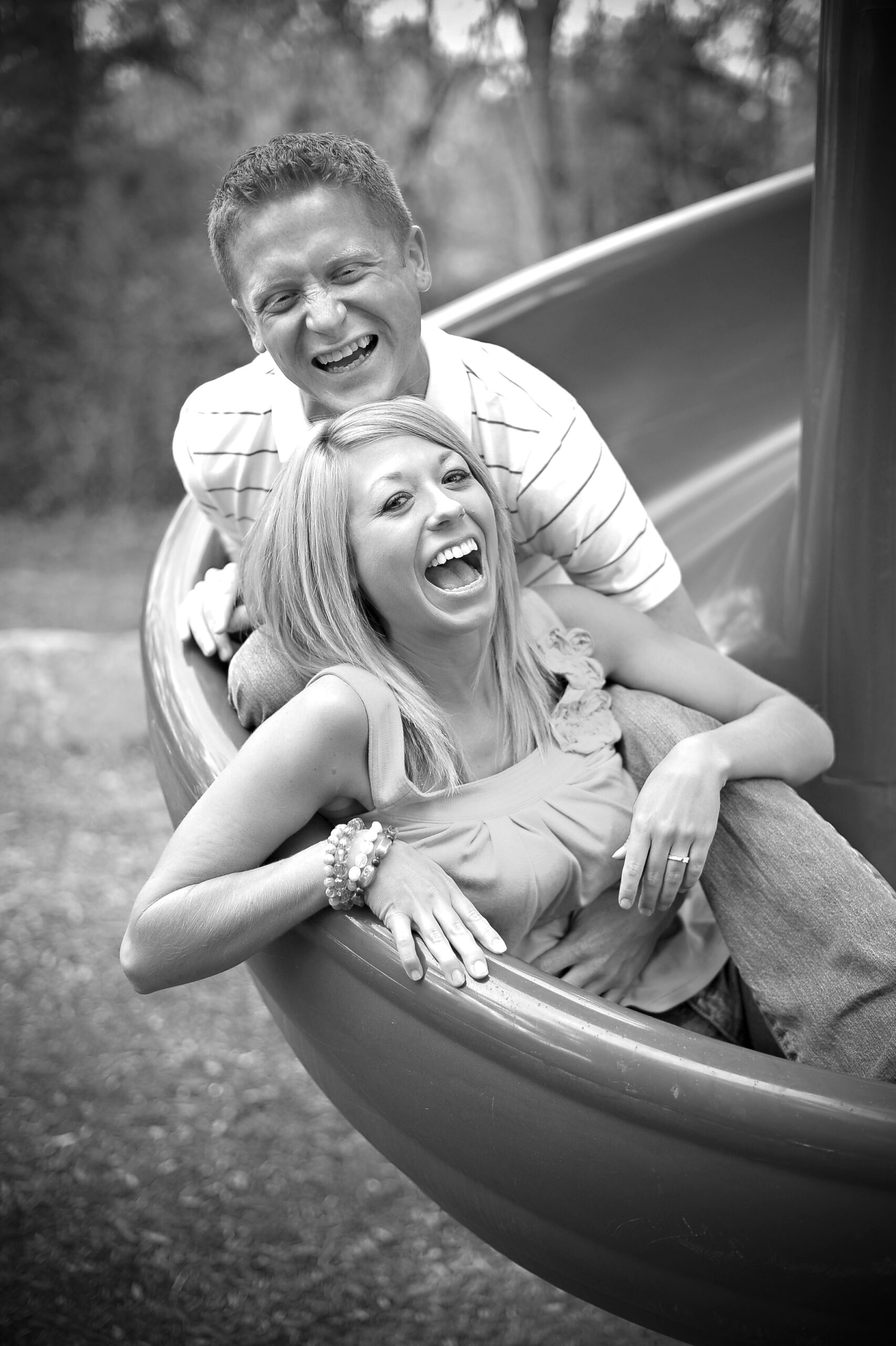 Engagement Photo Idea: Playground Fun