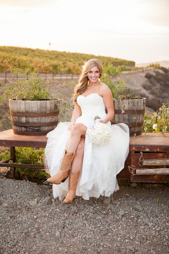 Bride on sale with boots