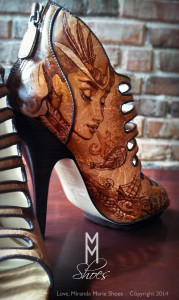 Hand Painted Steampunk Shoes - Wedding Shoes 3 -Miranda Marie Storer