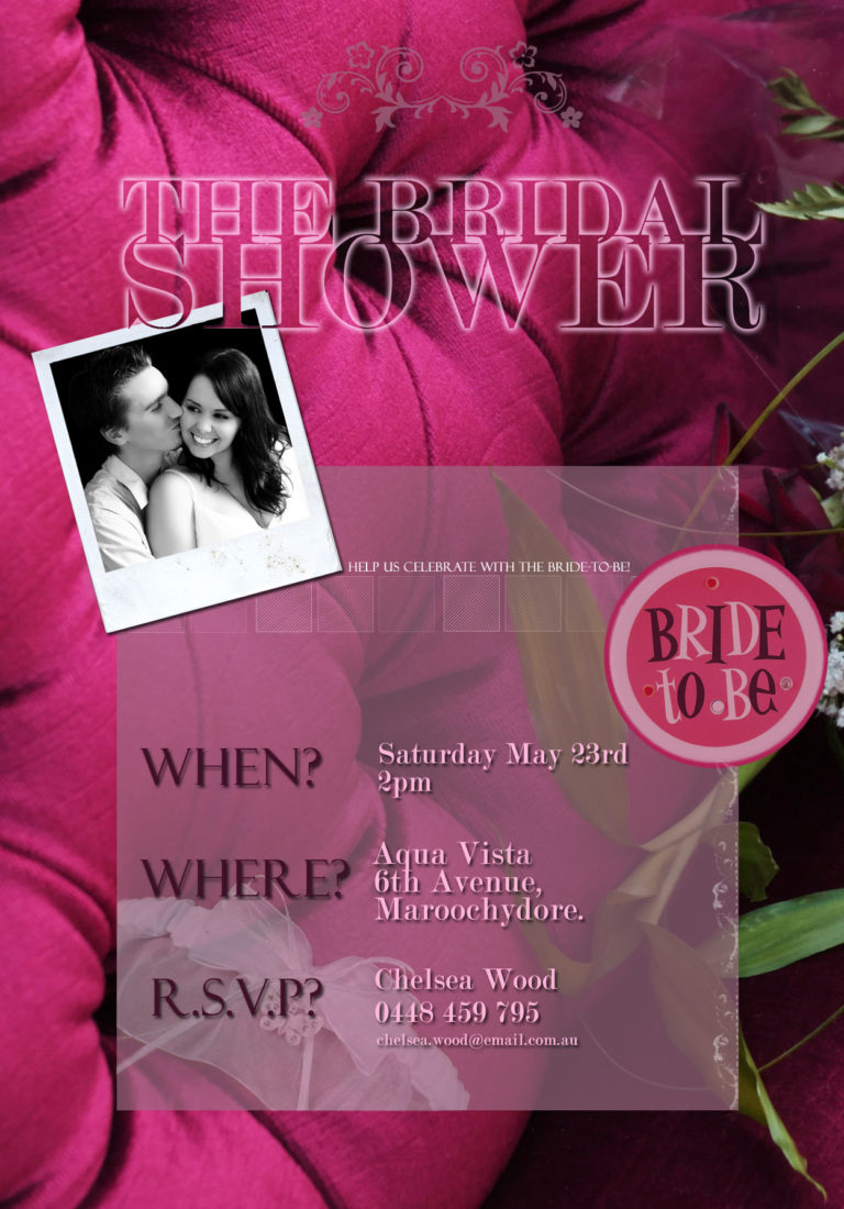 Use Engagement Photo for Bridal Shower Invitation