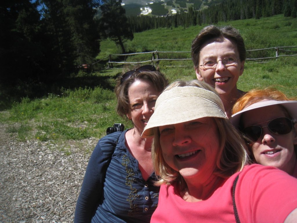 Debbie's selfie of us on Cucumber Gulch trail