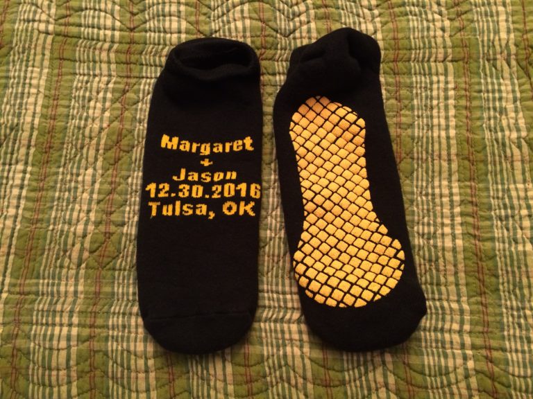 Winter Wedding Favor: Dancing Socks!