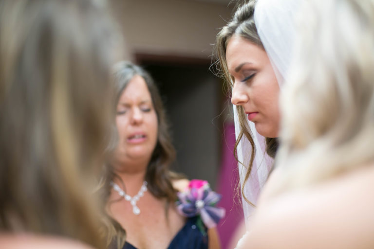 Pre-Ceremony Wedding Day Prayer Idea: The Mother of the Bride Prays for the Bride